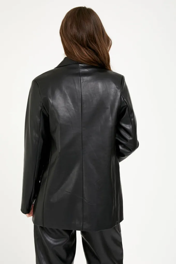 Silk & Salt the vegan leather jacket - black^ Coats & Jackets