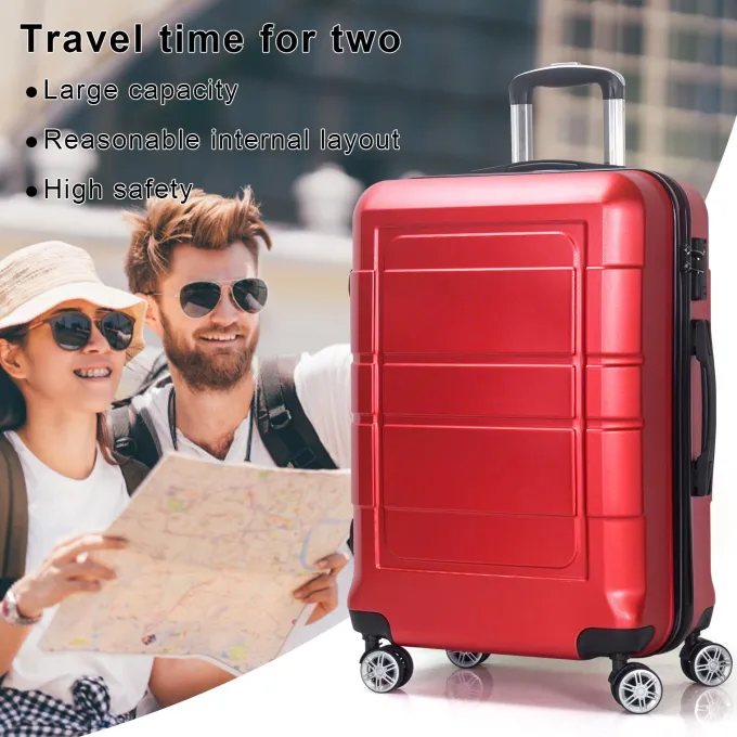 Silk & Salt AEDILYS 3 Piece Suitcase LuggaSet - Red^ Luggage Sets