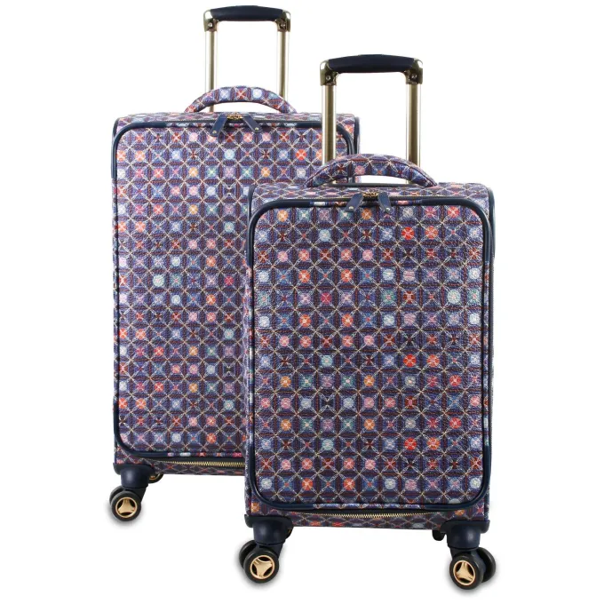 Silk & Salt J World Bella Softside 2 Piece Spinner LuggaSet^ Carry On Luggage
