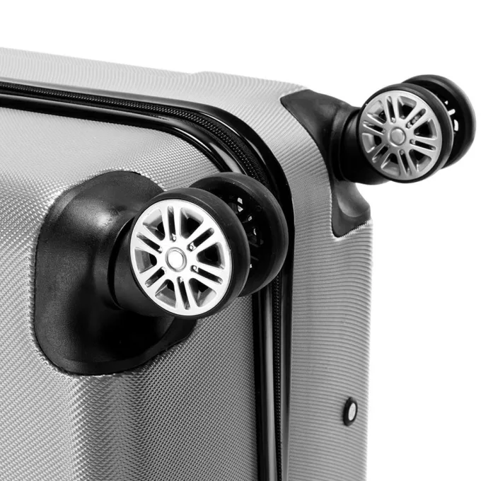 Silk & Salt Ktaxon 3Pcs LuggaTravel Set Bag PC + ABS Trolley Spinner Suitcase w/TSA Lock^ Hard Side Luggage