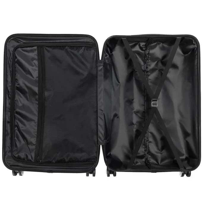 Silk & Salt Ktaxon 3Pcs LuggaTravel Set Bag PC + ABS Trolley Spinner Suitcase w/TSA Lock^ Hard Side Luggage