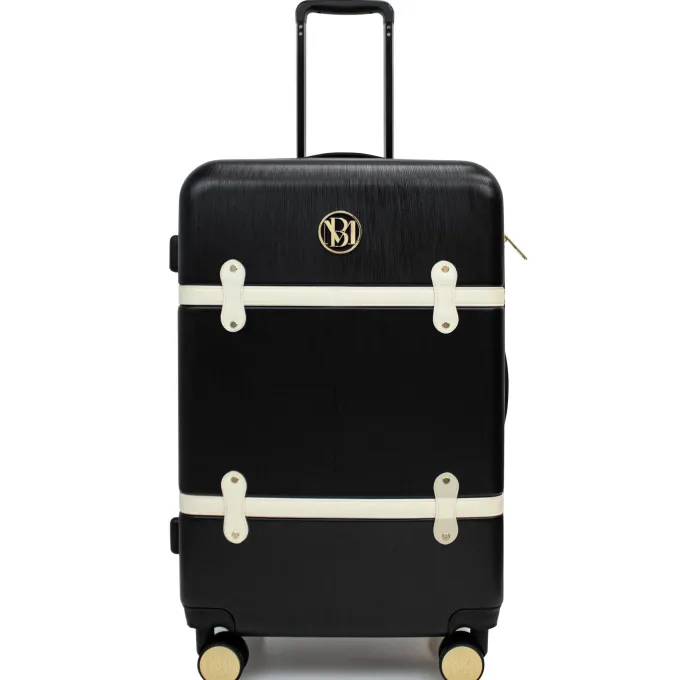 Silk & Salt BADGLEY MISCHKA Grace 3 Piece Expandable Retro LuggaSet (Black)^ Hard Side Luggage