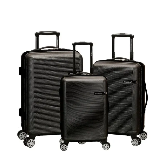Silk & Salt Skyline 3 Pc Abs Non-Expandable LuggaSet Grey^ Luggage Sets