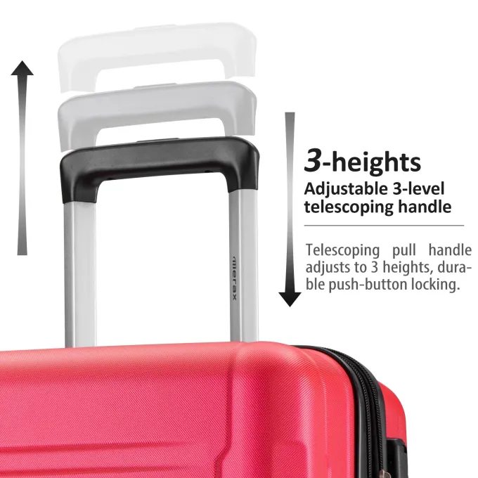 Silk & Salt 3 Piece Portable Suitcase Sets SEGMART Lightweight Hardshell Expandable Luggawith TSA Lock Heavyweight Carry on Suitcase Set: 20/ 24''/ 28 LarCapacity Storafor Traveling Red S6573^ Luggage Sets