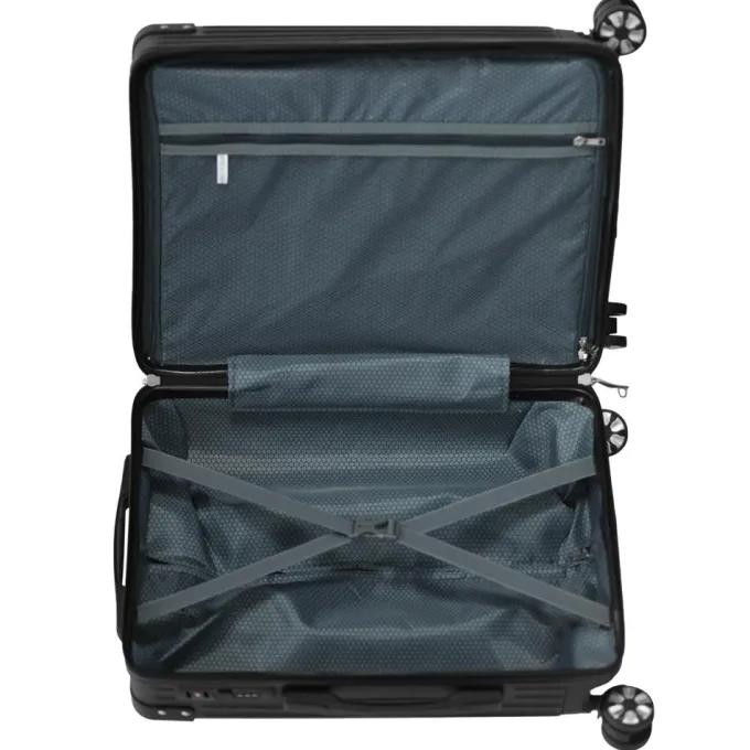Silk & Salt 3pc Business 8 Wheel Hardside Spinner SetMidnight Black^ Checked Luggage