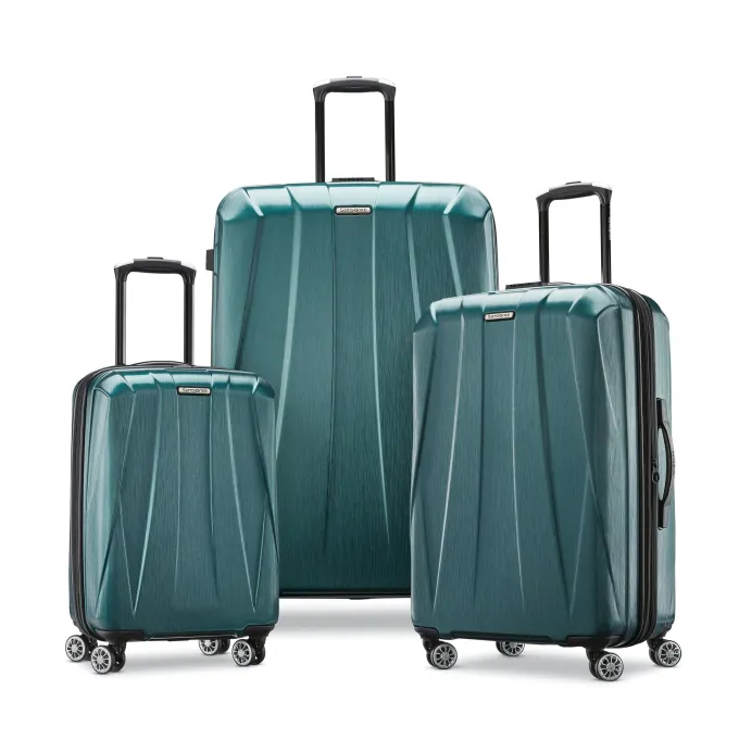 Silk & Salt Samsonite Centric 2 Hardside Expandable Luggawith Spinner Wheels Emerald Green 3-Piece Set (20/24/28)^ Checked Luggage