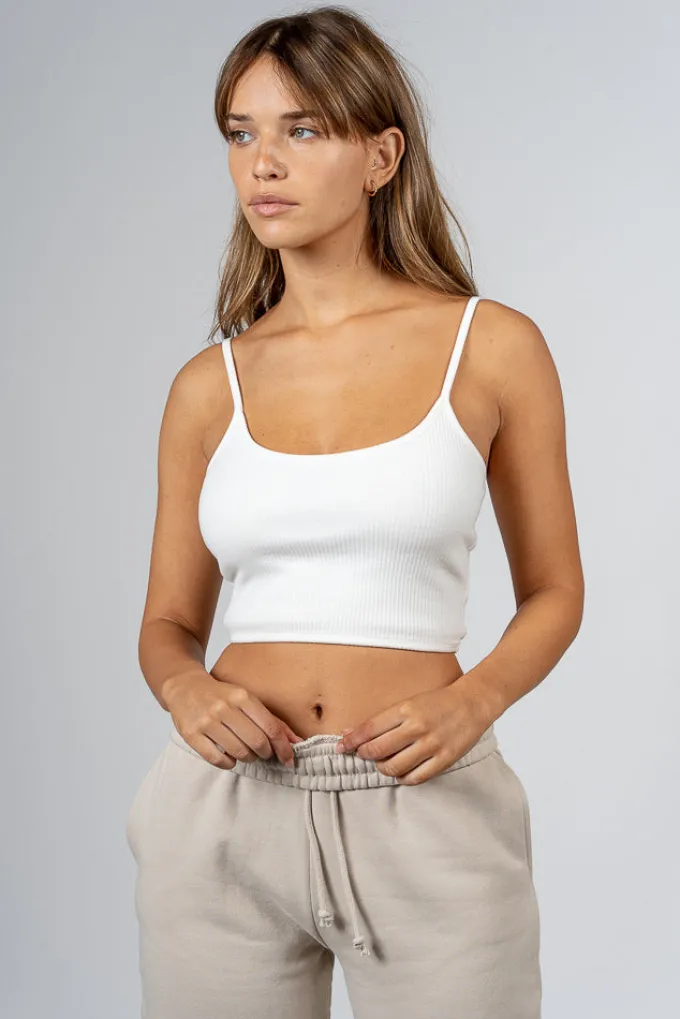 Silk & Salt ped cami - white^ Tops