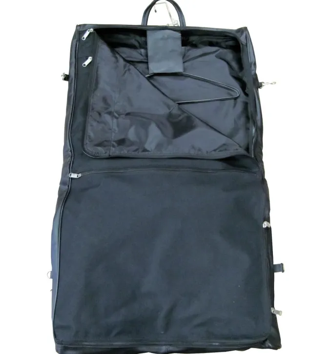 Silk & Salt Amerileather 2424-0 Amerileather Leather Traveler SetampBlack - 2 Piece^ Luggage Sets