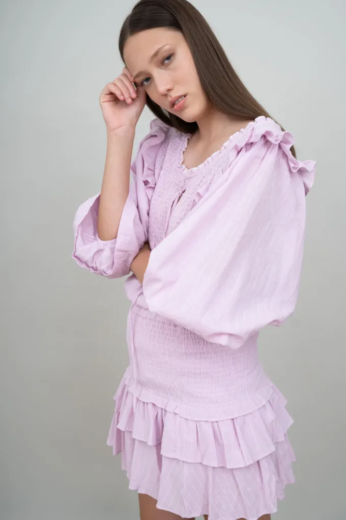 Silk & Salt frills ampthrills skirt - pink lavender^ Skirts