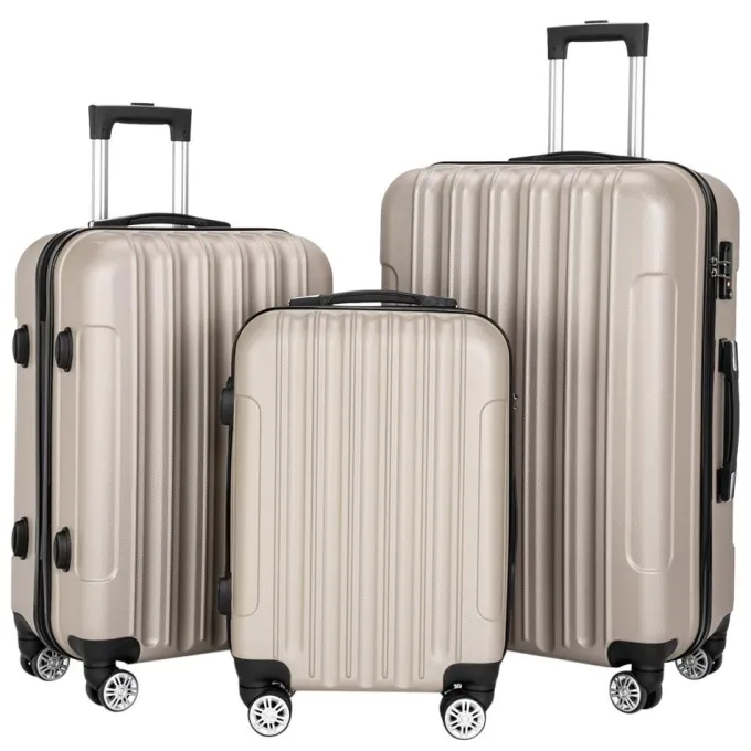 Silk & Salt 3-in-1 Traveling StoraSuitcase Multifunctional LarCapacity LuggaSet^ Hard Side Luggage