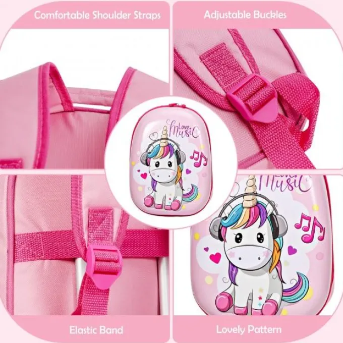 Silk & Salt Kid LuggaSet 12u201d Backpack amp16u201d Kid Carry on Suitcase with Spinner Wheels Child School Travel Rolling Luggafor Girl FREMO^ Hard Side Luggage