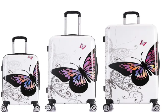 Silk & Salt InUSA Prints 3-Piece 20/24/38 Lightweight Hardside Set Luggage^ Checked Luggage