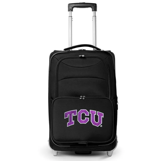 Silk & Salt MOJO Black TCU Horned Frogs 21 Softside Rolling Carry-On Suitcase^ Carry On Luggage