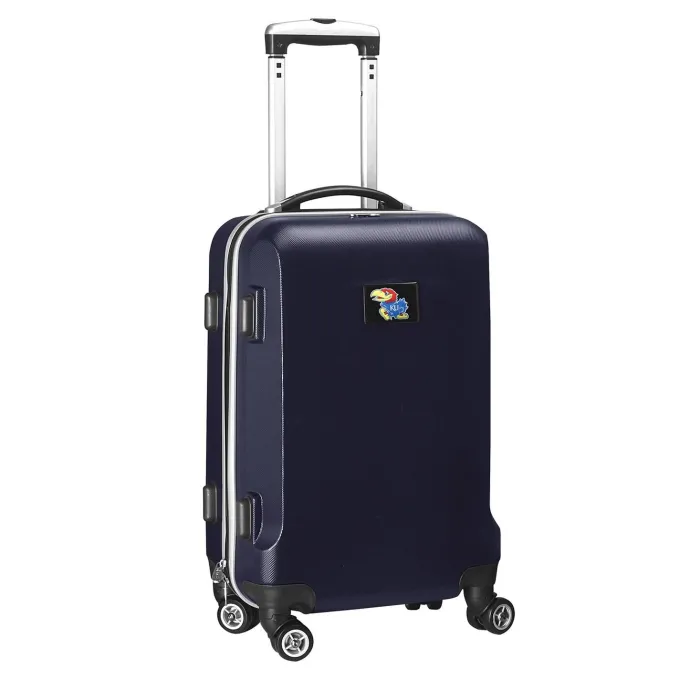 Silk & Salt Kansas Jayhawks 20 8-Wheel Hardcase Spinner Carry-On - Navy^ Carry On Luggage