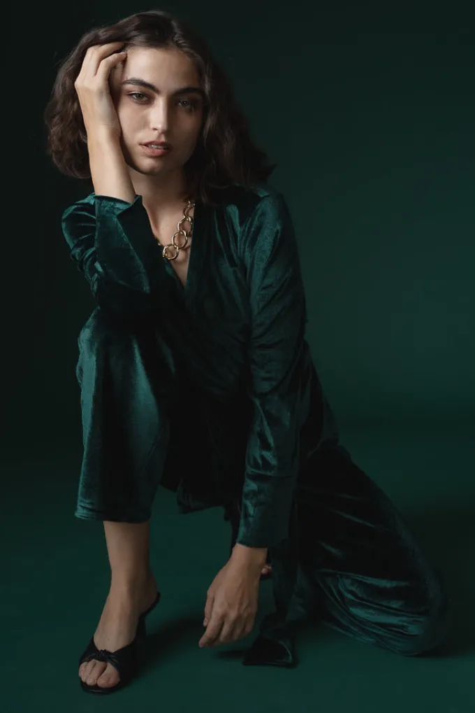 Silk & Salt avery velvet suit - green^ Sets