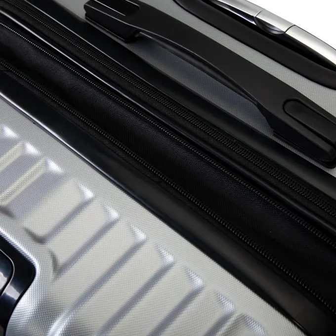 Silk & Salt Topcobe 3pcs Expandable Suitcase Vertical Striped Suitcase for Travel Sliver^ Hard Side Luggage