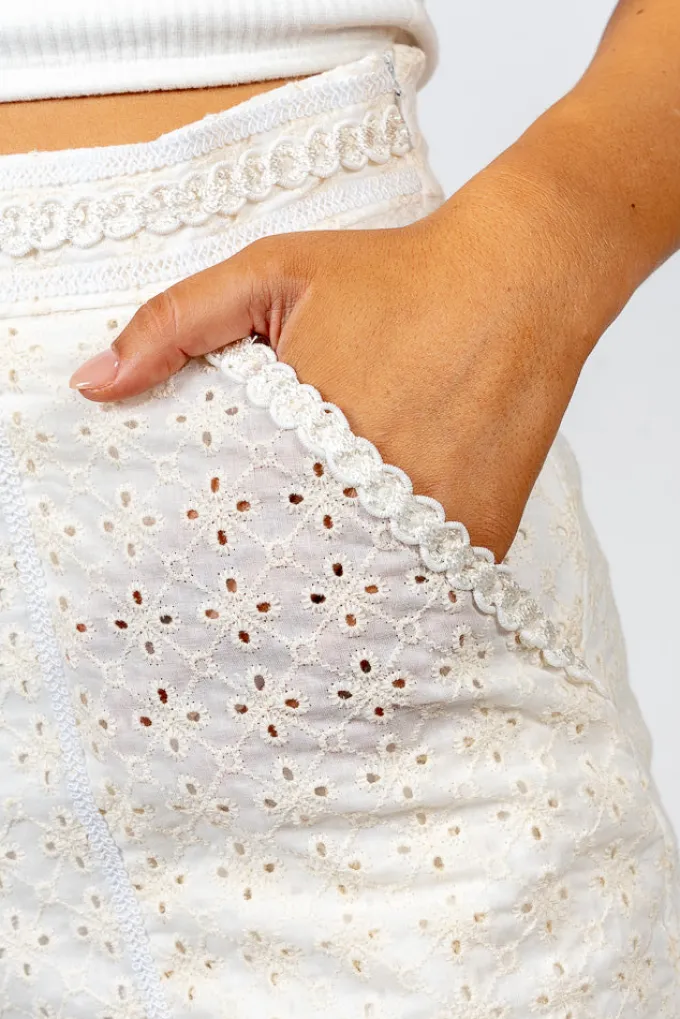 Silk & Salt marlow cotton broderie shorts^ Pants