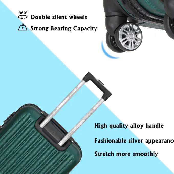 Silk & Salt UBesGoo 3Pcs Hardside Spinner Suitcase Luggawith Wheels^ Checked Luggage