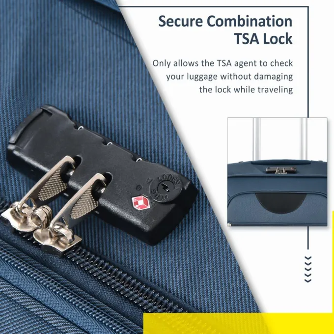 Silk & Salt Abcnature Expandable Luggage 3 PC LuggaSetUpright Spinner Softshell Lightweight Suitcase with TSA Lock Durable Suitcase Double Wheels Carry on LuggaSets Clearance 22 26 30^ Checked Luggage