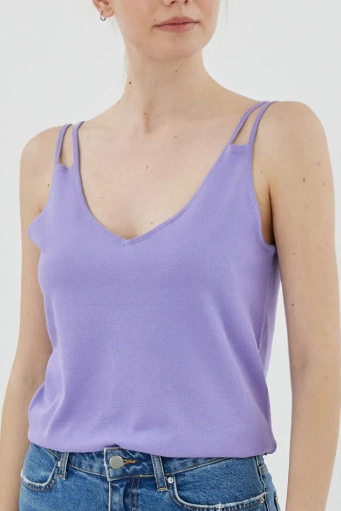Silk & Salt palermo top - lavender^ Knitwear