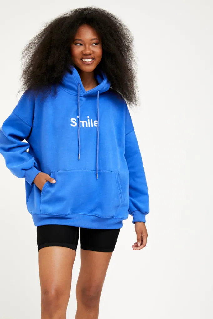Silk & Salt smile at my hoodie - blue^ Loungewear