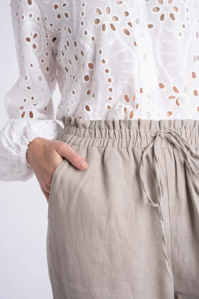 Silk & Salt that easy linen trousers- khaki^ Pants
