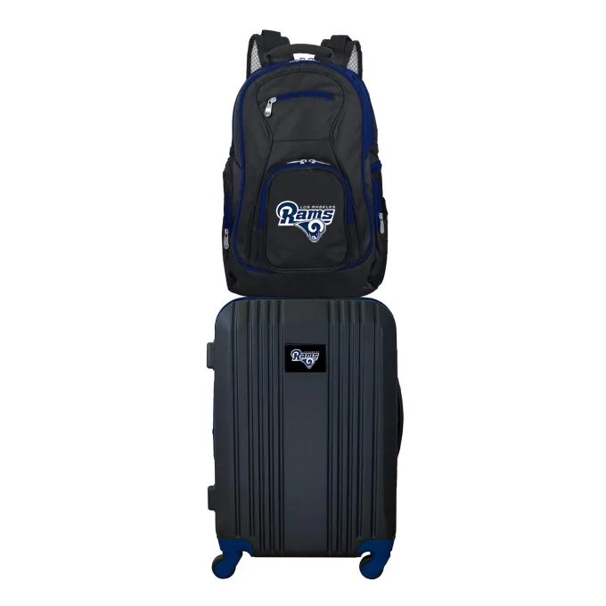 Silk & Salt NFL Los Angeles Rams 2-Piece Luggaand Backpack Set^ Luggage Sets