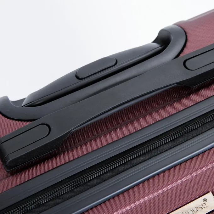 Silk & Salt uhomepro Lightweight Spinner 3 Piece LuggaSet with TSA Lock ABS Trolley Carry On Suitcase Bag 20 24 28 with Spinner Wheels Red^ Carry On Luggage