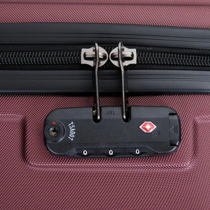 Silk & Salt uhomepro Lightweight Spinner 3 Piece LuggaSet with TSA Lock ABS Trolley Carry On Suitcase Bag 20 24 28 with Spinner Wheels Red^ Carry On Luggage