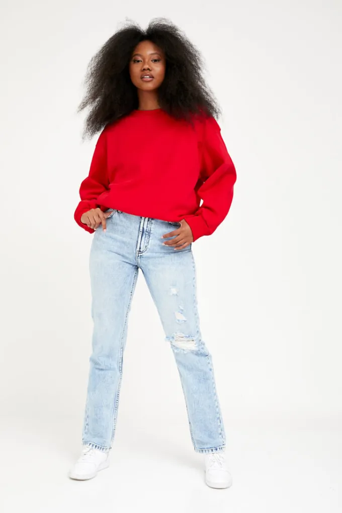 Silk & Salt my basic sweatshirt - red^ Hoodies & Sweatshirts