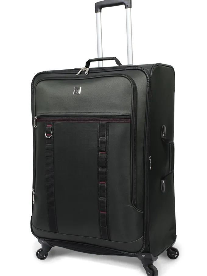 Silk & Salt Prote5 Piece Softside LuggaSet Includes 28 amp24 Check Bags 20 Carry-on Green^ Luggage Sets