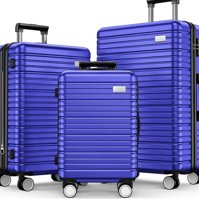 Silk & Salt GGFUNY Hard Shell LuggaSets 3 Piece Hardside Expandable LuggaSet Clearance Lightweight Suitcases with Wheels TSA Lock 20''/24''/28''^ Checked Luggage