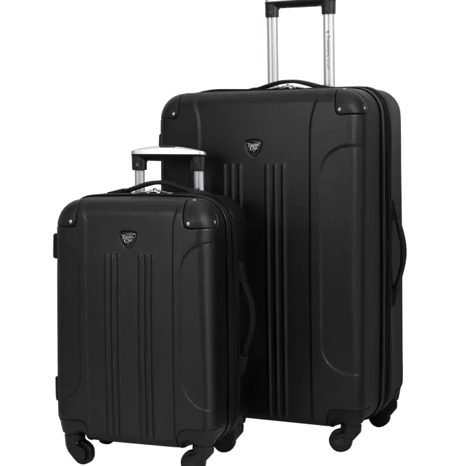 Silk & Salt 2 pc. Expandable Hard-Side Spinner LuggaSet - Black^ Luggage Sets