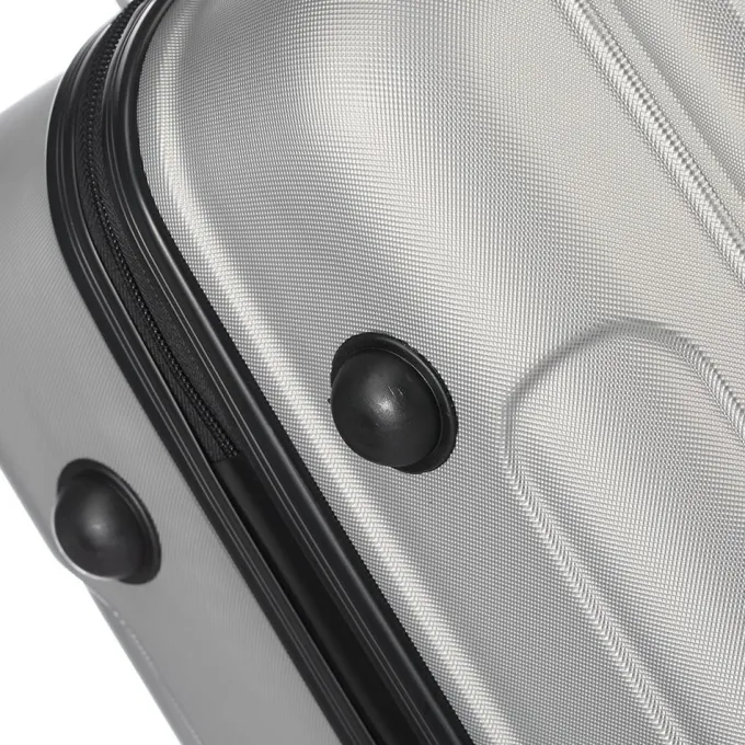 Silk & Salt LuggaSets for Women and Men Unisex 3 Pieces Hardside Luggaand Travel Bags Carry On Suitcases Rolling Trolley Cases with Spinner Wheels and Lock Silver Gray^ Carry On Luggage