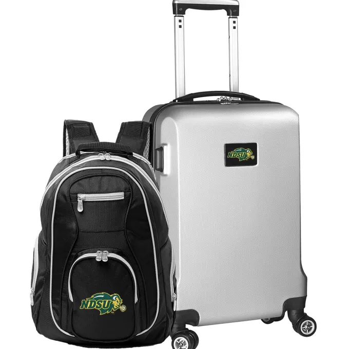 Silk & Salt NDSU Bison Deluxe 2-Piece Backpack and Carry-On Set - Silver^ Luggage Sets
