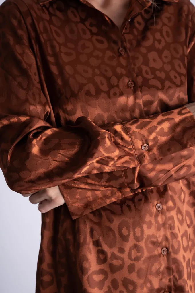 Silk & Salt silky suit set - rust^ Sets