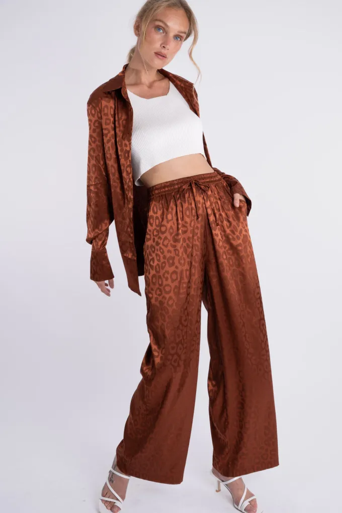 Silk & Salt silky suit set - rust^ Sets