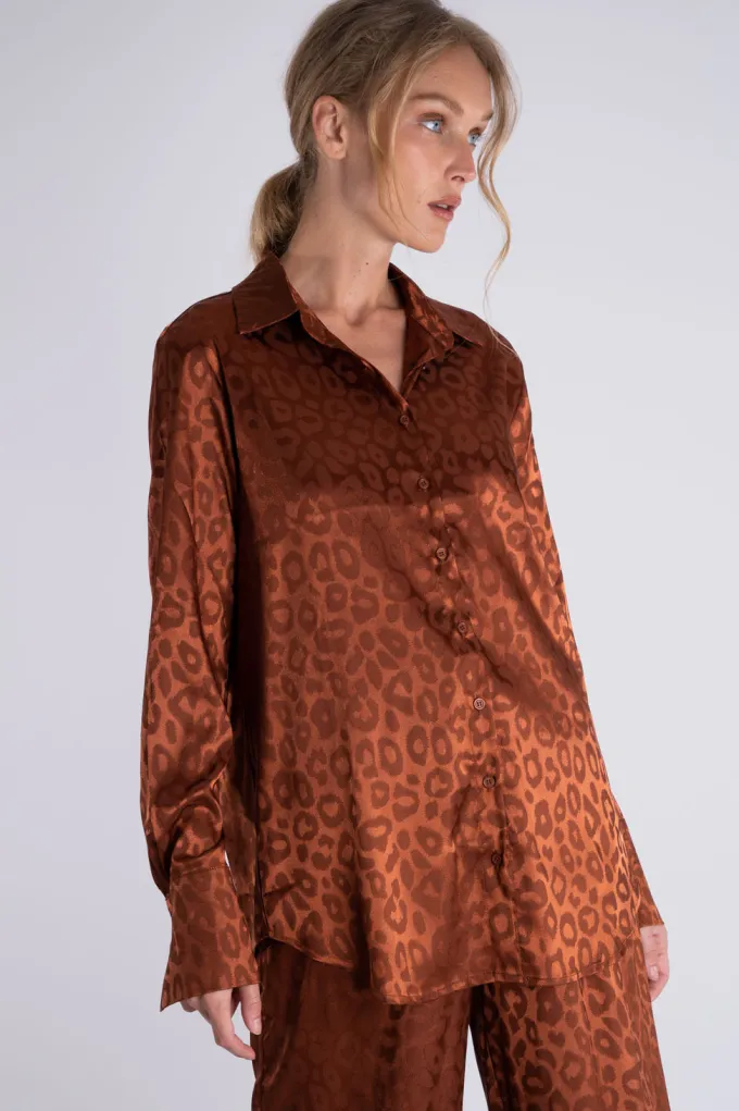 Silk & Salt silky suit set - rust^ Sets