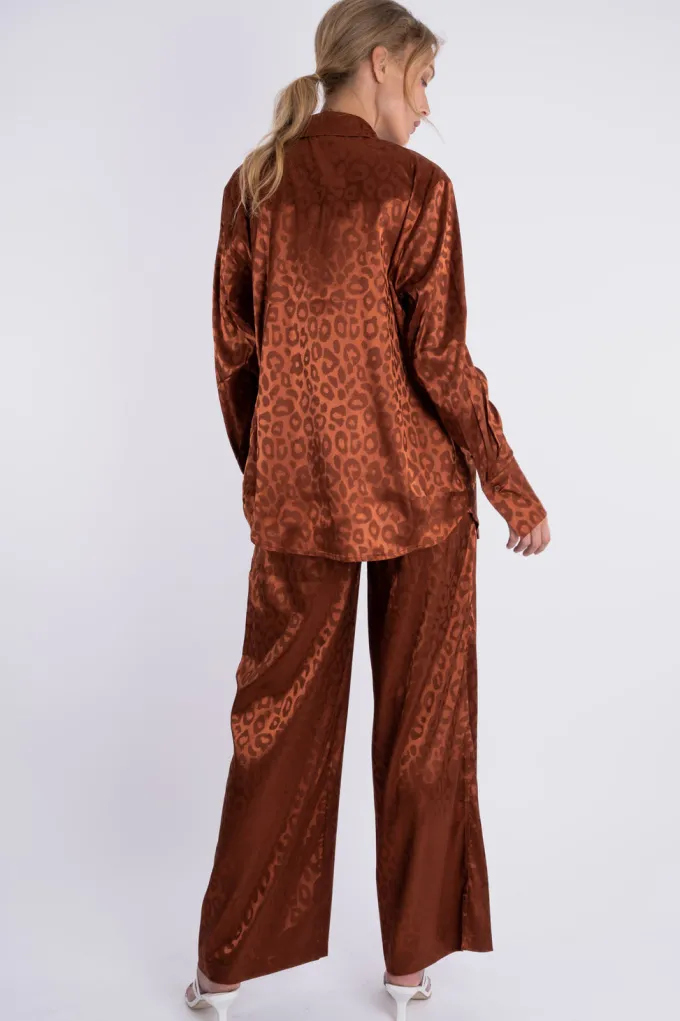 Silk & Salt silky suit set - rust^ Sets