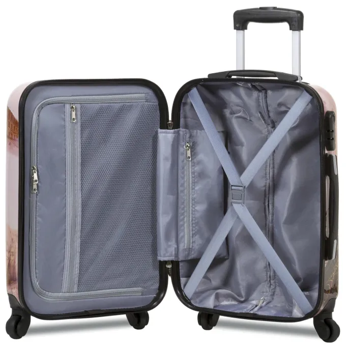 Silk & Salt World Traveler Paris Collection Hardside 3-Piece Spinner LuggaSet^ Checked Luggage