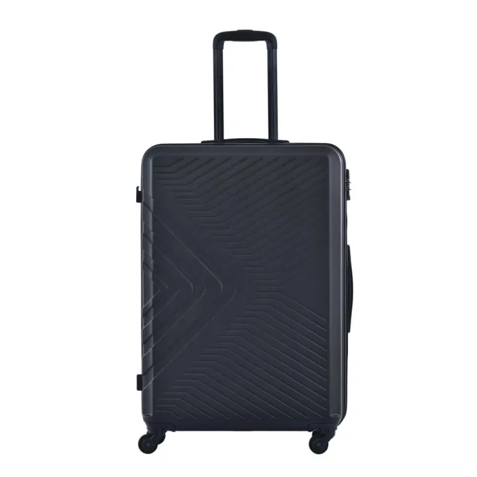 Silk & Salt Voshy 3 Piece LuggaSets Hardside Carry-on LuggaSuitcase with Spinner Wheels and TSA Lock for Travel Business Trip Back to School 20 24 28 Black^ Luggage Sets