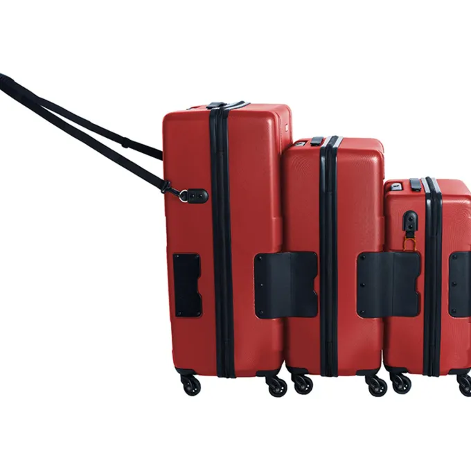 Silk & Salt TACH V3 Connectable Hardside Spinner Suitcase LuggaBags 3 Piece Set Red^ Checked Luggage
