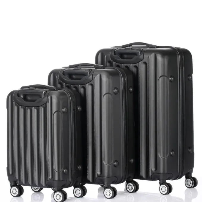 Silk & Salt SalonMore  3 Piece Hardside Lightweight Spinner LuggaBag Set  With TSA Lock^ Hard Side Luggage