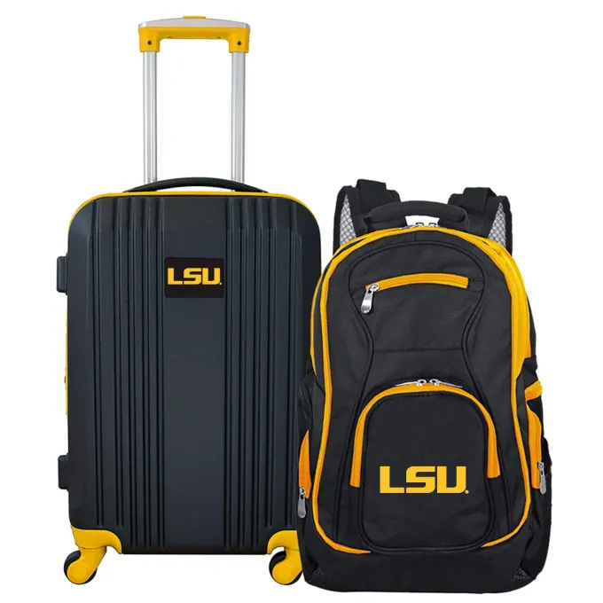 Silk & Salt MOJO Black LSU Tigers 2-Piece LuggaampBackpack Set^ Luggage Sets