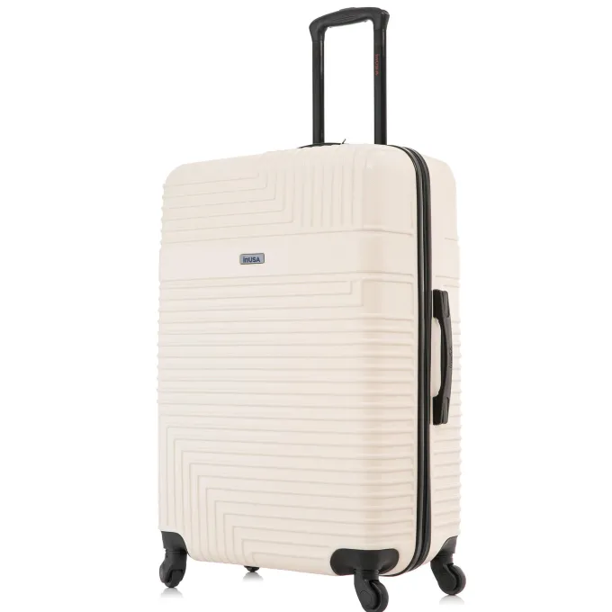 Silk & Salt InUSA Resilience Lightweight Hardside Spinner 28 inch Sand^ Checked Luggage