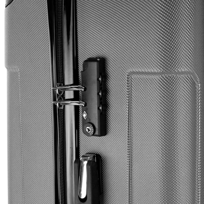 Silk & Salt Veryke 3 Piece 4-Wheel LuggaValue Set Hardside Carry On Suitcase(20/24/28) Dark Gray^ Hard Side Luggage