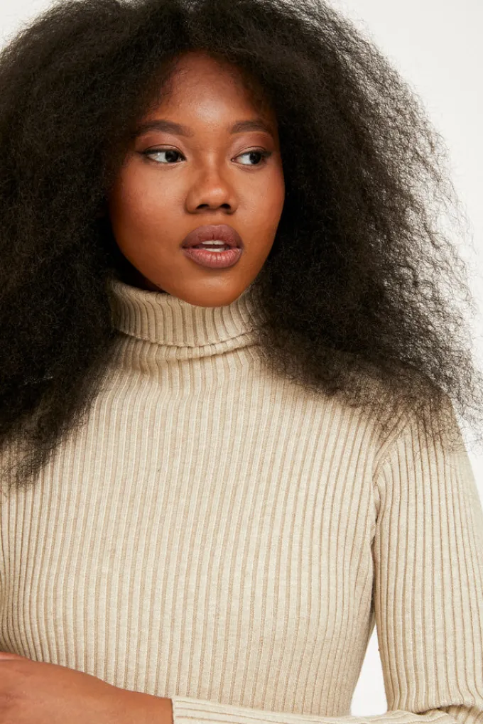 Silk & Salt jade turtleneck top - beige^ Knitwear