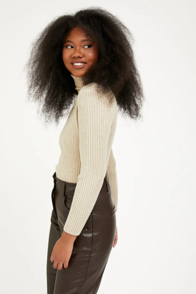 Silk & Salt jade turtleneck top - beige^ Knitwear