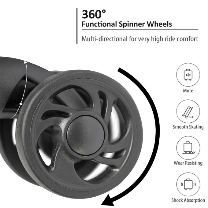 Silk & Salt 20 24 28 Carry on Luggawith Spinner Wheels 360 Degree Rotation Upgrade Rolling Suitcase TSA Lock Suitcase Set Christmas Gifts for Business Trip Holiday Travel Cruise Blue^ Luggage Sets