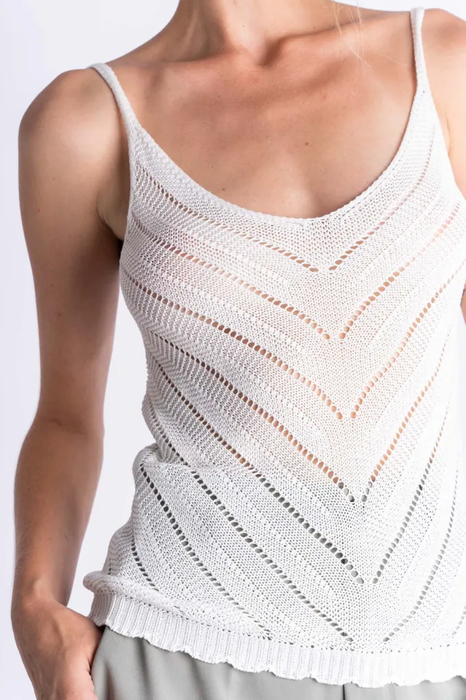 Silk & Salt mykonos crochet top^ Knitwear